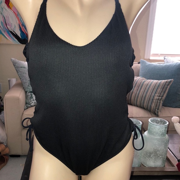 Lace Up One Piece Swimsuit - Picture 3 of 8